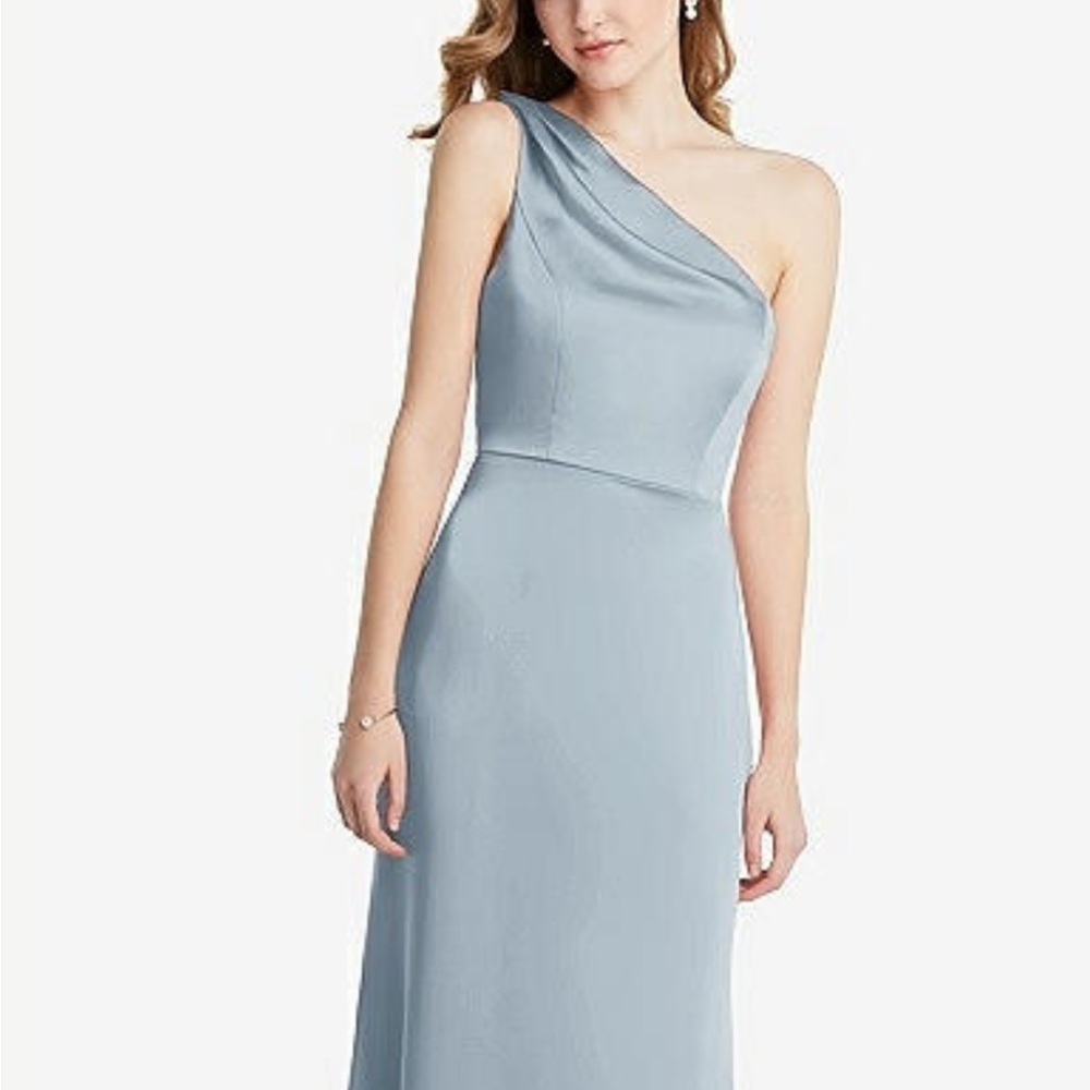 Dessy Group LOVELY MADDIE · STYLE LB028 · LUX CHARMEUSE in Mist